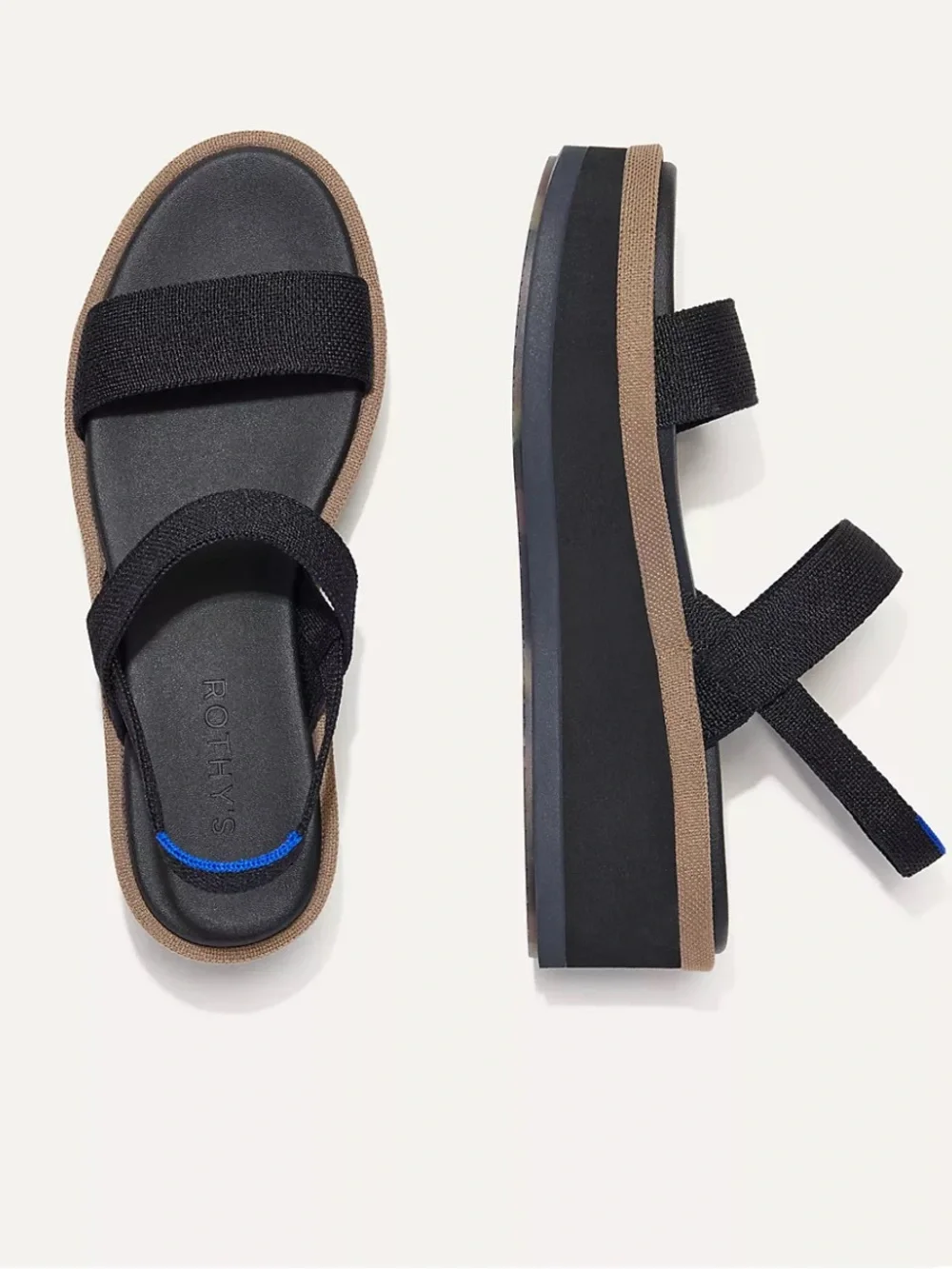 Rothy's The Lightweight Wedge Sandals size 7 NEW without box